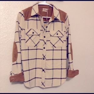 Faherty | Daly Shirt | XS | Cream/brown plaid